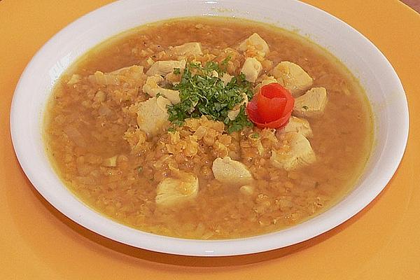 Red Lentil Soup with Chicken and Curry