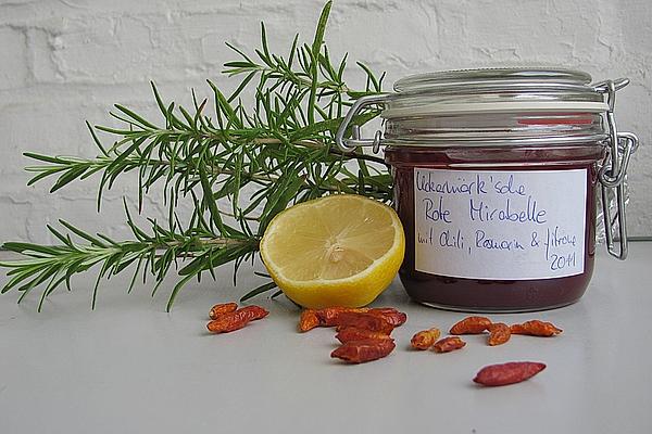 Red Plum Jam with Chilli and Rosemary