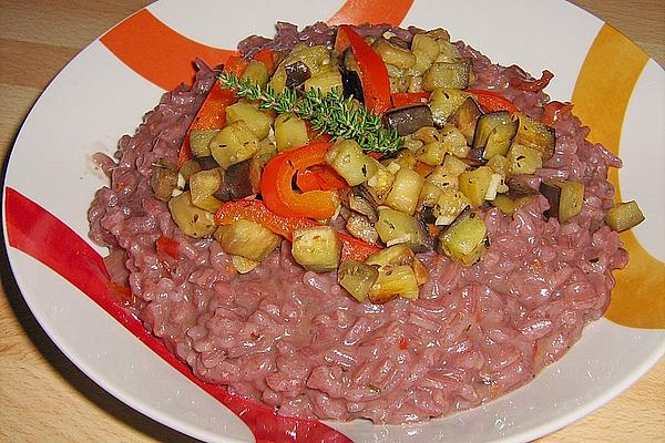 Red Wine Risotto with Sun-dried Tomatoes