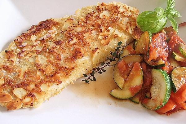 Redfish Fillet with Egg – Almond Crust