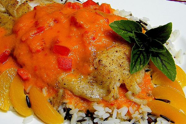 Redfish with Paprika and Apricot Sauce