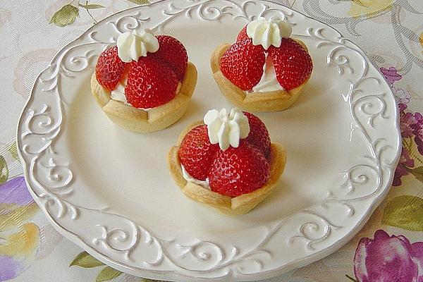Refined Strawberry Tarts in Muffin Cases