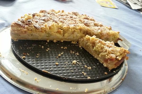Rhubarb Cake with Apples