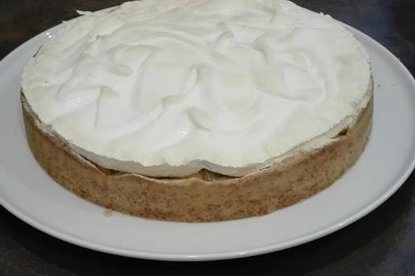 Rhubarb Cake with Sour Cream and Meringue