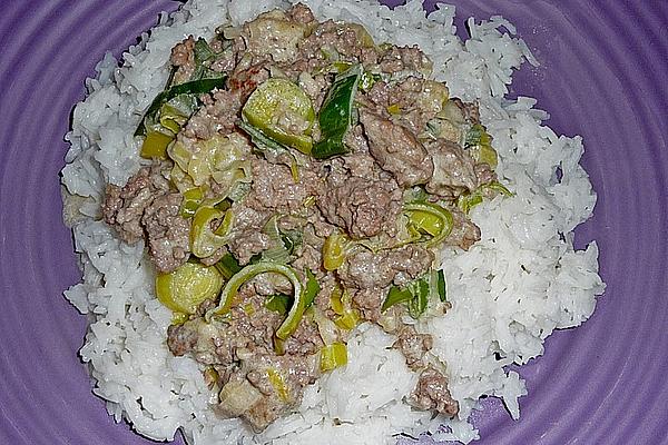 Rice Meat with Coconut Milk