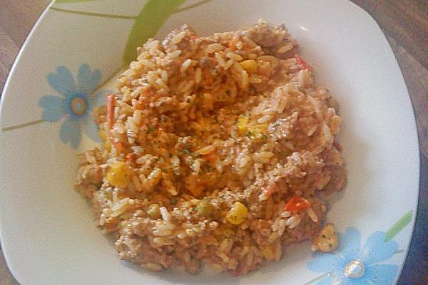 Rice Pan with Corn and Minced Meat