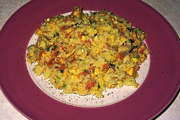 Rice Pan with Egg and Ham