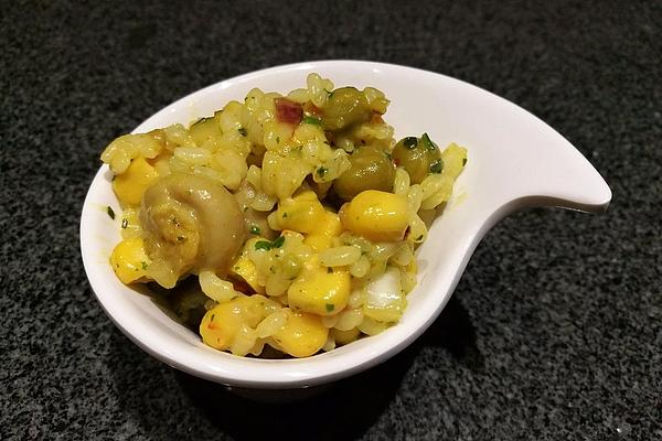 Rice Salad Corn Mushrooms