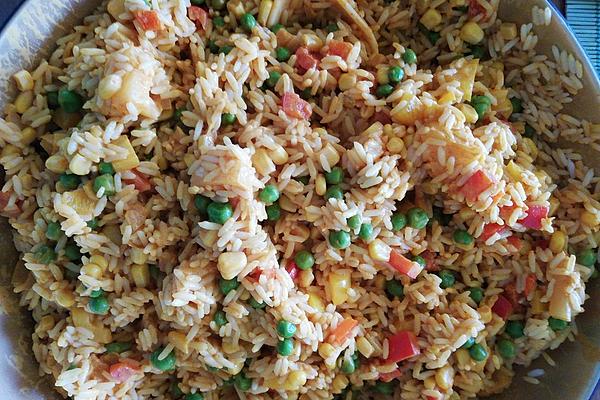 Rice Salad with Curry Coconut Milk Dressing