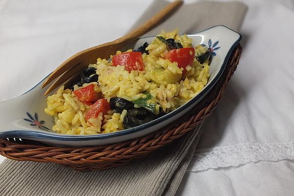 Rice Salad with Vegetables and Tuna