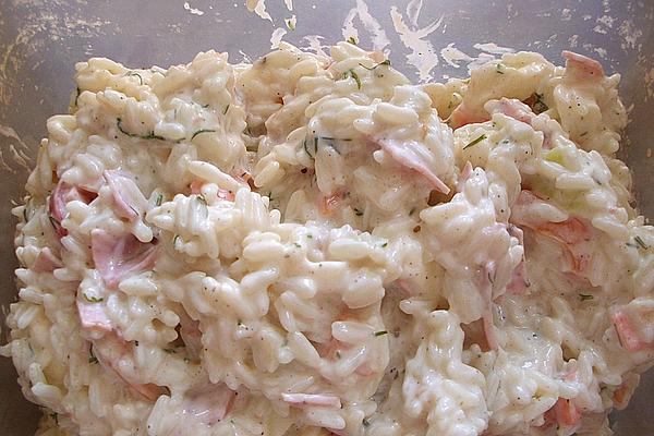 Rice Salad with Vegetables in Yogurt Dressing