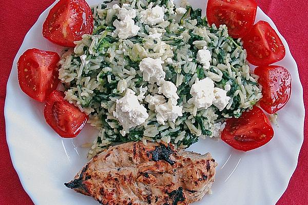 Rice – Spinach Pot with Feta