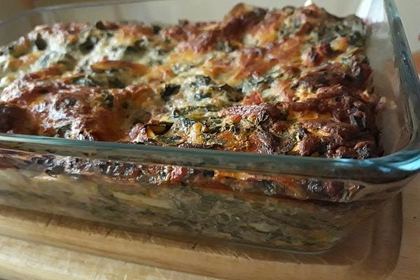 Ricotta and Spinach Lasagna with Chopped Tomatoes