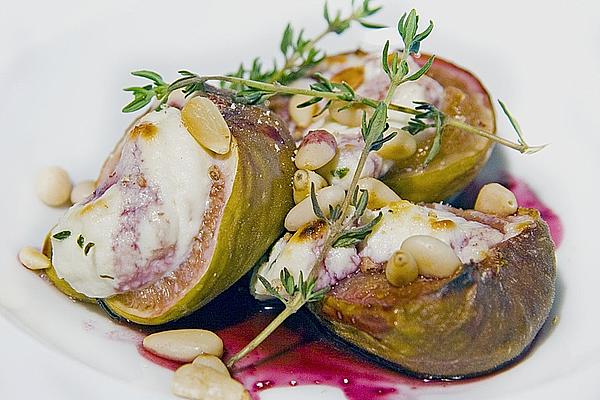 Ricotta Figs Au Gratin with Roasted Pine Nuts