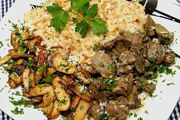 Risotto with Chicken Liver and Porcini Mushrooms