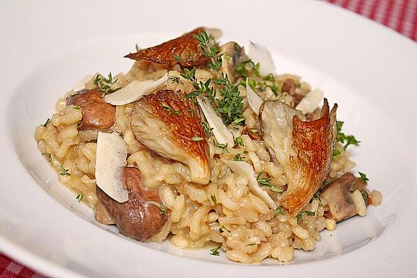 Risotto with Mushrooms and Oyster Mushrooms
