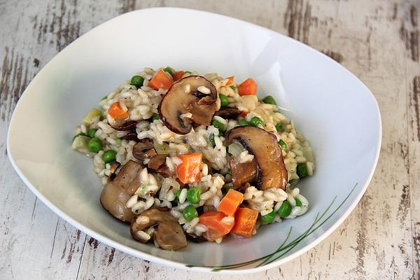Risotto with Mushrooms and Peas