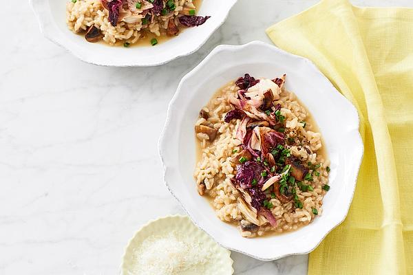 Risotto with Mushrooms and Radicchio
