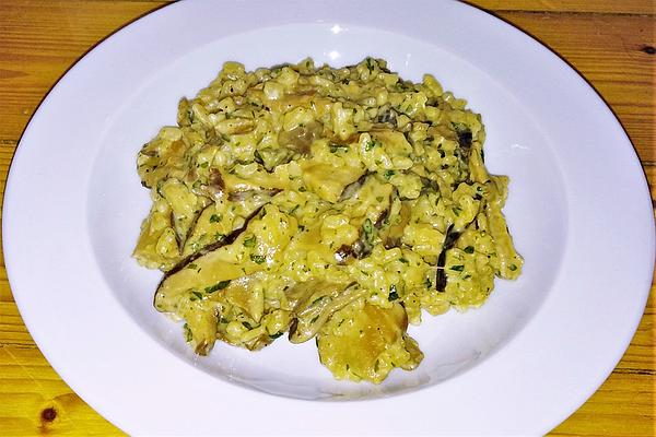 Risotto with Mushrooms, Oyster, Shiitake and Porcini Mushrooms