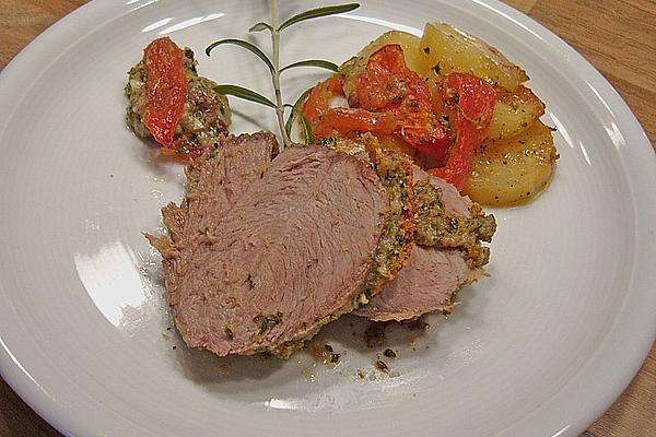 Roast Lamb with Potatoes and Tomatoes