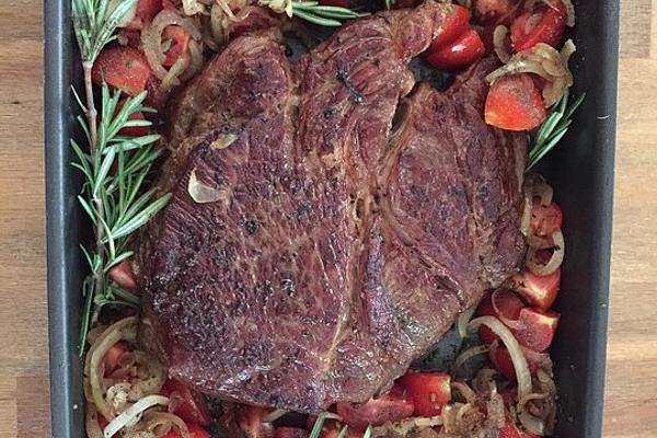 Roast Prime Rib with Tomatoes