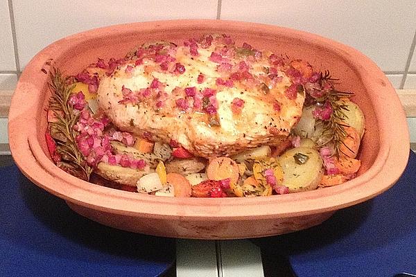 Roast Turkey with Vegetables from Roman Pot