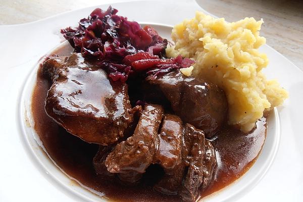 Roast Venison with Cassis Sauce