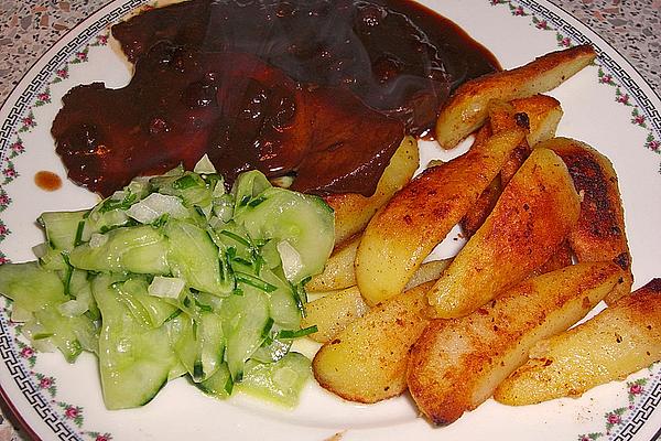 Roast Venison with Cranberry Cream