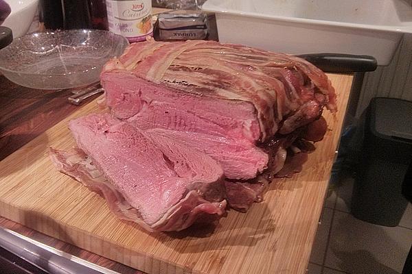 Roast Wild Boar Wrapped in Bacon