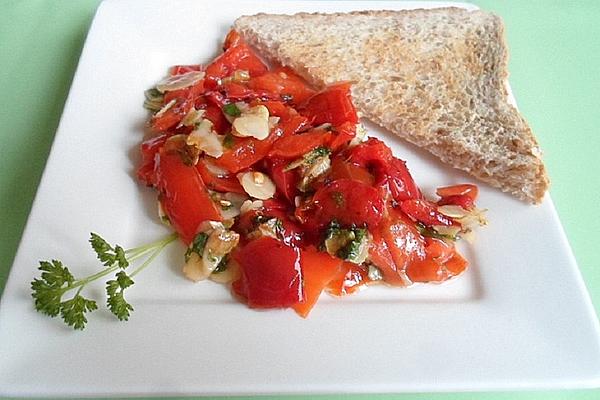Roasted Peppers with Honey and Almonds