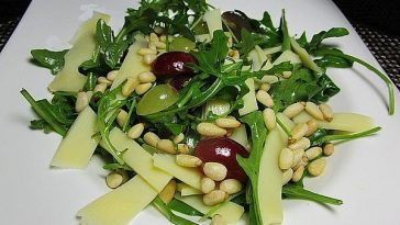 Rocket Salad with Pecorino Cheese and Pine Nuts