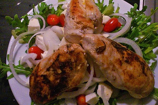 Rocket Salad with Chicken Breast Fillet and Balsamic Dressing