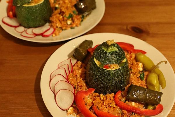 Rondini or Zucchini with Spicy Feta Filling