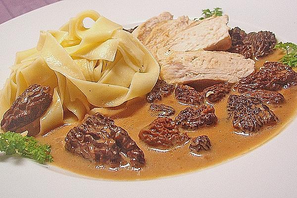 Rooster in Morel Sauce