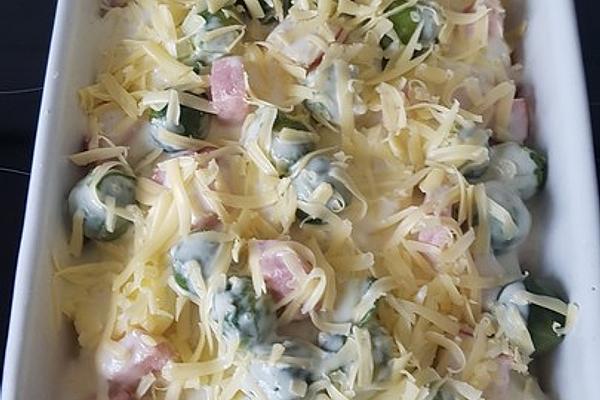 Rosebud Casserole with Smoked Pork and Blue Cheese