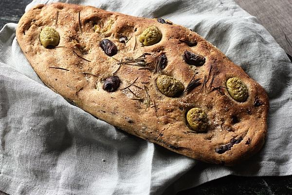 Rosemary-Thyme-Olive Foccacia