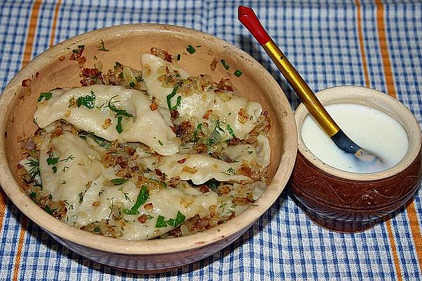 Russian Dumplings with Sauerkraut Filling