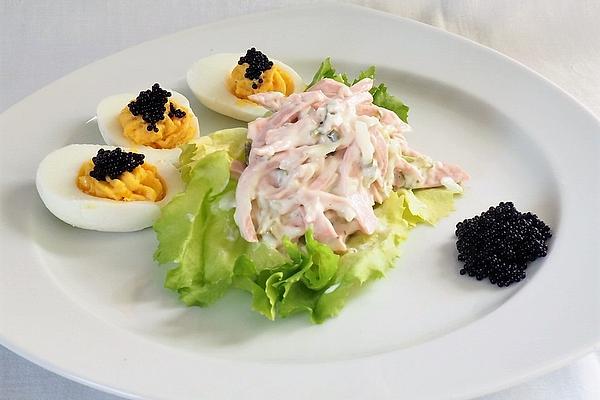 Russian Eggs with Caviar