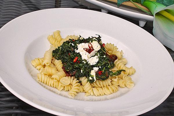 SABO – Spaghetti with Spinach and Sheep Cheese