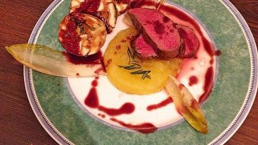 Saddle Of Deer Medallions with Celery Puree