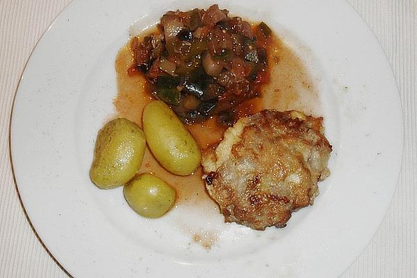 Saddle Of Lamb Piccata with Italian Vegetables