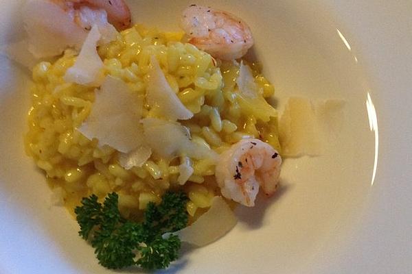 Saffron Risotto with Crayfish and Shrimp