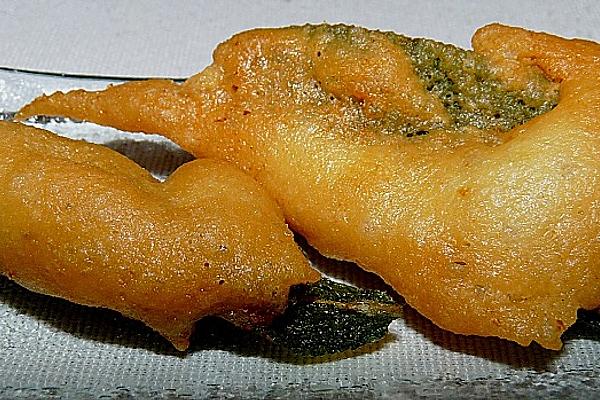 Sage Leaves Filled with Anchovies and Fried in Batter