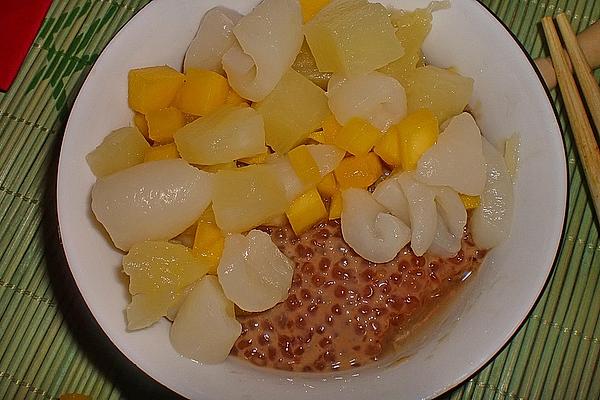 Sago Pudding with Exotic Fruit Salad