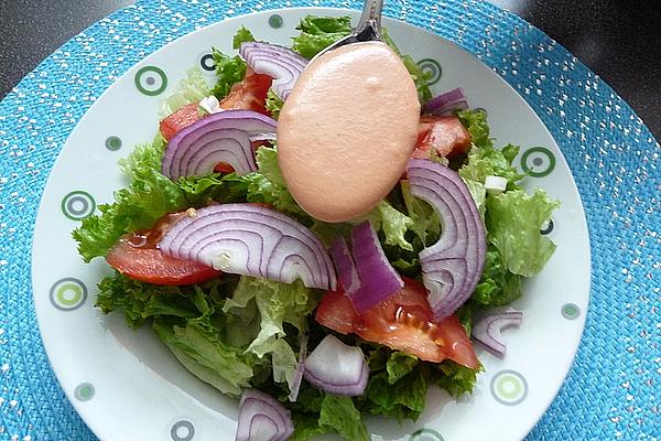 Salad Dressing with Cream Cheese and Tomato Paste