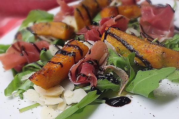 Salad with Baked Pumpkin, Prosciutto and Parmesan