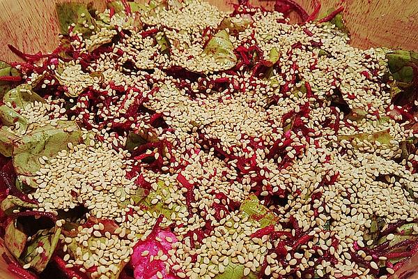Salad with Beetroot, Sesame and Feta