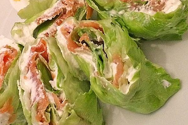 Salad Wrap with Smoked Salmon