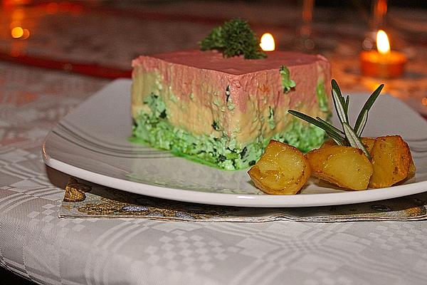 Salmon Mousse with Heart Croutons