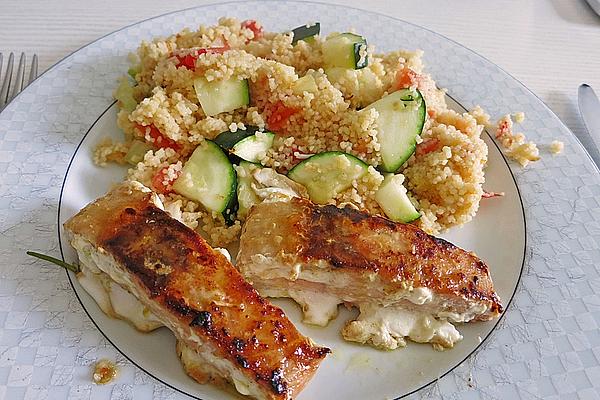 Salmon or Pangasius on Vegetable Couscous